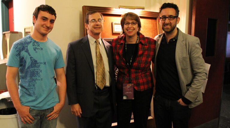 Austin Shanabrook, Prof. William Miles, Director Jeff L. Lieberman, Boston Jewish Film Festival.