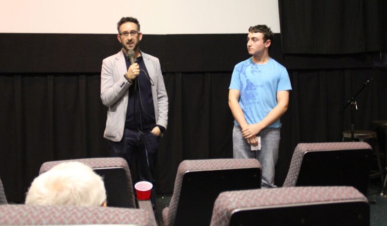 Director Jeff L. Lieberman and Austin Shanabrook at the Boston Jewish Film Festival.